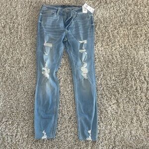 Hollister Light Blue Distressed Skinny Jeans
